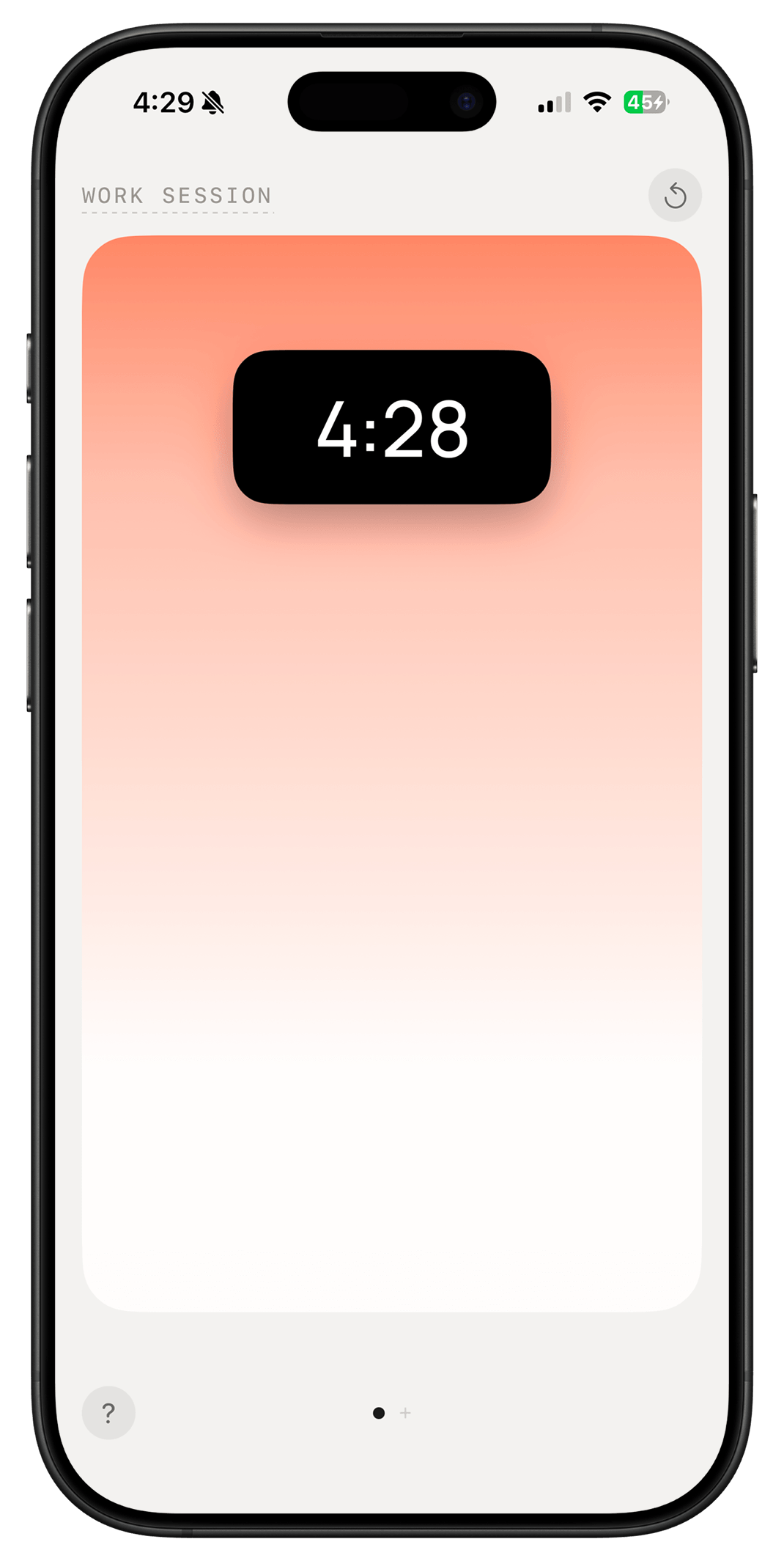 Metra timer on the home screen